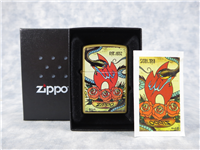 PJ Ferrante 1ST OFFICIAL ZIPPO TATTOO Honey Gold Lighter (Zippo, Traditions Collection, 24043, 2006)
