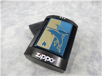 JUMPING DOLPHINS Sapphire Chrome Lighter (Zippo, 24296, 2007)