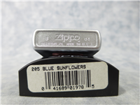 Amy Diamond BLUE SUNFLOWERS Satin Chrome Lighter (Zippo, 2004)