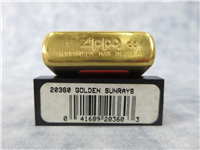Primitive GOLDEN SUNRAYS Laser Engraved Brass Lighter (Zippo, 20360, 2003)