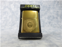 Primitive GOLDEN SUNRAYS Laser Engraved Brass Lighter (Zippo, 20360, 2003)