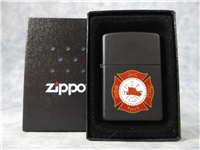 FIREMAN'S EMBLEM Black Matte Lighter (Zippo, 2005)  