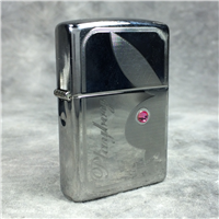 PLAYBOY BUNNY PINK SWAROVSKI CRYSTAL Polished Chrome Lighter (Zippo 24789, 2009)