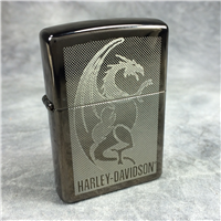 HARLEY-DAVIDSON DRAGON Black Ice Chrome Lighter (Zippo 21045, 2005)