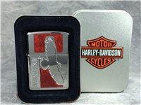 HARLEY-DAVIDSON FLYING EAGLE Polished Chrome Lighter Armor Case (Zippo 24396, 2009)
