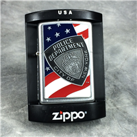 NYPD NEW YORK'S FINEST Satin Chrome Lighter (Zippo 20860, 2004)