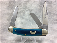 ROUGH RIDER RR1196 "ONCE IN A BLUE MOON" Smooth Blue Bone Sowbelly Stockman Knife
