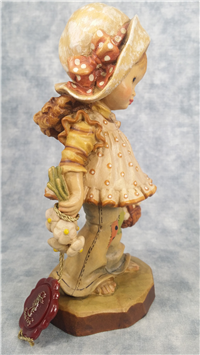 ANRI Sarah Kay Design Valentine FLOWERS FOR YOU 6 inch Limited Edition Wood Carved Figurine 