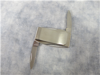 CHEVRON Vintage Brushed Chrome ZIPPO Pocket Knife/Nail File/Money Clip
