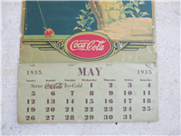 ORIGINAL 1935 Coca-Cola NORMAN ROCKWELL Boy Fishing LITHOGRAPH CALENDAR