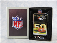 NFL SUPER BOWL 50TH CHAMPIONS Polished Chrome Lighter (Zippo, 29229, 2016)