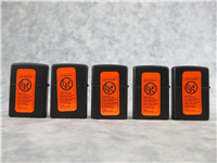 STATE QUARTERS VOL. 3 Set of Five Matte Black Lighters (Zippo, 2001)