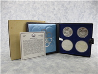 CANADA 1976 Montreal Olympics XXI 4 Coin Silver Uncriculated Set Series V Water Sports