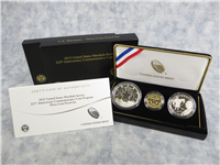 United States Marshals Service 225th Anniversary Commemorative Gold & Silver 3-Coin Proof Set in Box with COA (US Mint, 2015)