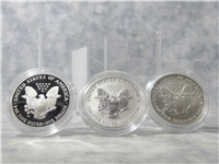 American Eagle 20th Anniversary 3-Coin Silver Set in Box with COA (US Mint, 2006)