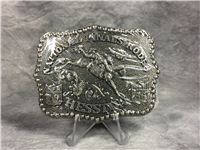 1986 NATIONAL FINALS RODEO - HESSTON - 4th Ed. Anniv. Collectors Belt Buckle