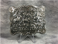 1987 NATIONAL FINALS RODEO - HESSTON - 5th Ed. Anniv. Collectors Belt Buckle