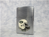 NFL JETS FOOTBALL HELMET EMBLEM Brushed Chrome Lighter (Zippo, 2007)