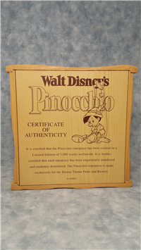 PINOCCHIO Marionette Puppet & Limited Edition Timepiece/Watch Disney Display Set