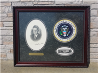 Bill Clinton Deluxe Framed Signed Engraved Portrait, White House Engraving & Presidential Seal