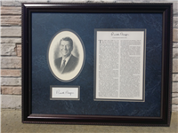 Ronald Reagan Deluxe Framed Signed Engraved Photo & Presidential Biography