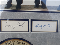 Huge Historic Photograph of 5 U.S. Presidents Deluxe Framed Signed Commemorative with Presidential Seal
