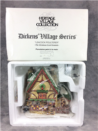 Dickens Heritage Village LEACOCK POULTERER 6-3/4" Porcelain Bldg (Dept 56 #58303)