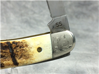 2004 CASE XX 5318 SS Limited Ed Genuine Burnt Stag Scrolled Medium Stockman Knife