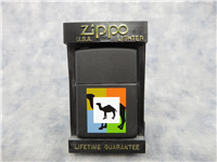 DOUBLE CAMEL 2-Sided Black Matte Lighter (Zippo, CZ098, 1996)