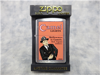 Camel Lights MELLOWNESS IS CAMELS 1920 AD 2-Sided Brushed Chrome Lighter (Zippo, CZ196, 1998)