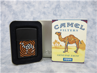 CAMEL SWIRL/THE ZONE 2-Sided Black Matte Lighter (Zippo, CZ066, 1995)