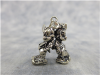 Vintage MICKEY & MINNIE MOUSE 1 inch 3D Sterling Silver Licensed Disney 'DLC' Charm/Pendant (9.6 grams)