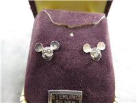 Vintage 1978 MICKEY MOUSE 1/4 inch 3D Sterling Silver Licensed Disney Earrings (0.08 gram)