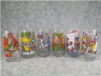 Vintage 1982 Pepsi 'Wonderful World of Disney' Collector Series Set of 6 Glasses