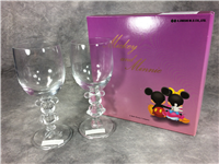 Disney MICKEY AND MINNIE MOUSE Pair Glass Set (Walt Disney Company) 