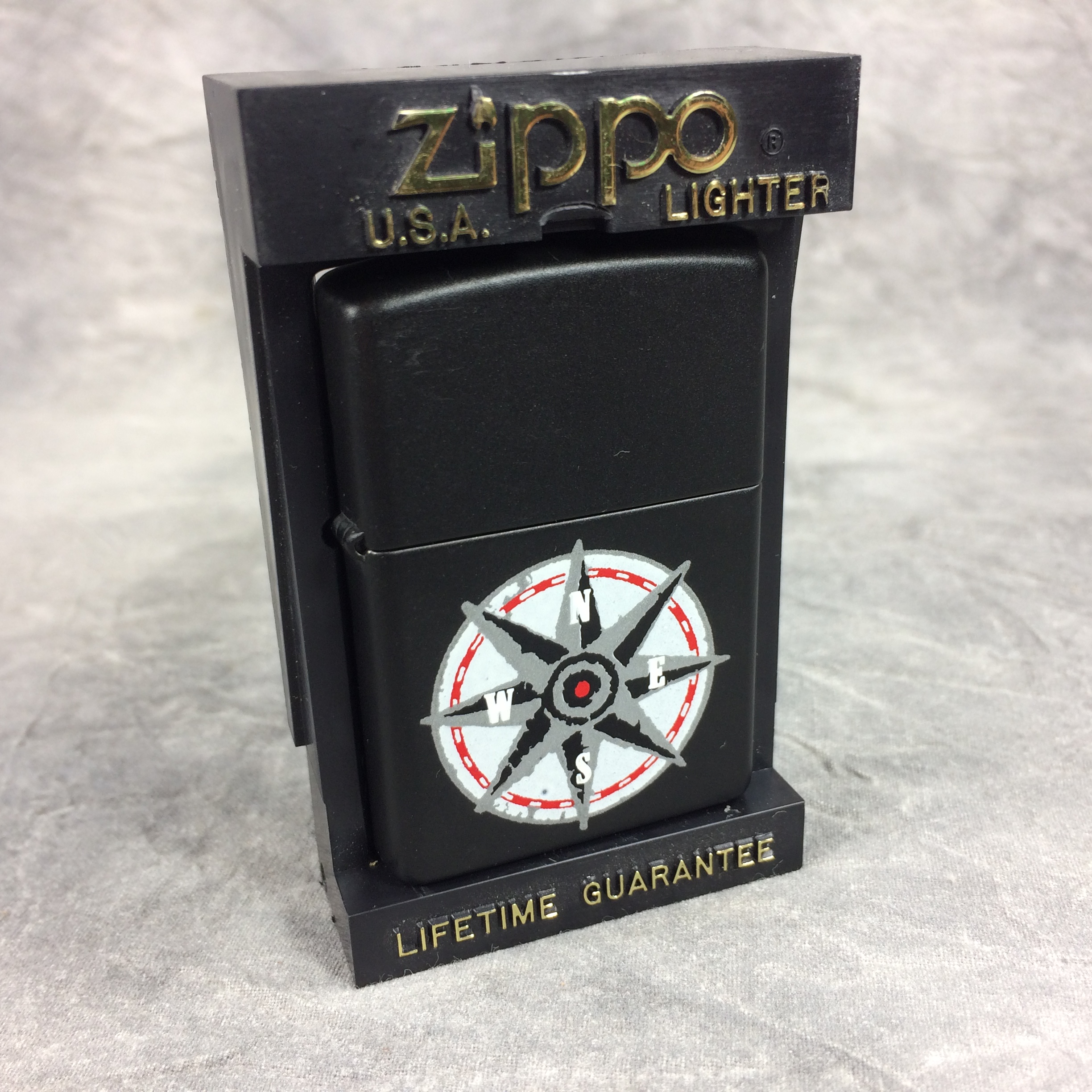 Value of MARLBORO COMPASS Black Matte on Brass Lighter (Zippo 