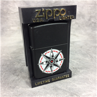 MARLBORO COMPASS Black Matte on Brass Lighter (Zippo, 1998)  