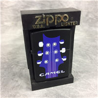 CAMEL ROCK 'N ROLL GUITAR HEAD Black Matte on Brass Lighter (Zippo CZ058, 1995)  