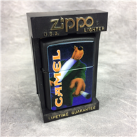 CAMEL BIG JOE Black Matte on Brass Lighter w/ Technographic Chip (Zippo CZ126, 1996)  