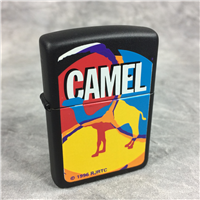 CAMEL POP ART Black Matte over Brass Lighter (Zippo CZ122, 1996)  