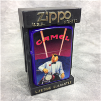 CAMEL JOE TUXEDO HOLLYWOOD Purple Matte over Brass Lighter (Zippo CZ015, 1993)  