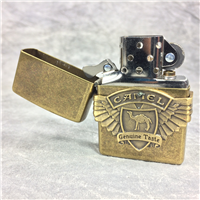 CAMEL BIKER Antiqued Brass Lighter (Zippo CZ049, 1995)  