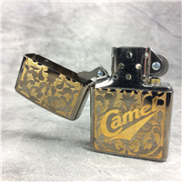 CAMEL Silver Plate with Gold Filigree Lighter (Zippo CZ353, 1998)  