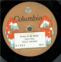 BILLY GOLDEN  Turkey in the Straw  (Columbia  A1291, 1918) 78 RPM Record