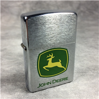 JOHN DEERE Green Logo Brushed Chrome Lighter (Zippo, 2004)