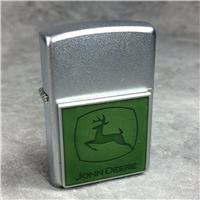 JOHN DEERE Satin Chrome Lighter with Green Logo Chip (Zippo, 2006) NEW SEALED