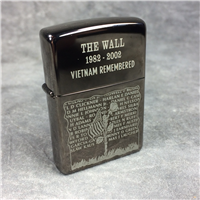 ZIPPO The Wall 1982-2002 Vietnam Remembered Midnight Chrome Lighter (Zippo, 2003) SEALED
