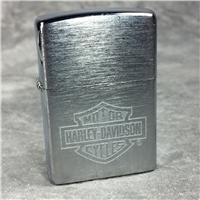 HARLEY DAVIDSON Bar & Shield Logo Brushed Chrome Lighter (Zippo, 2005) SEALED