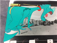 FLINSTONES Dinosaurs Original Animation Production Cel (Hanna-Barbera, 1960s)