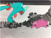 FLINSTONES Dinosaurs Original Animation Production Cel (Hanna-Barbera, 1960s)